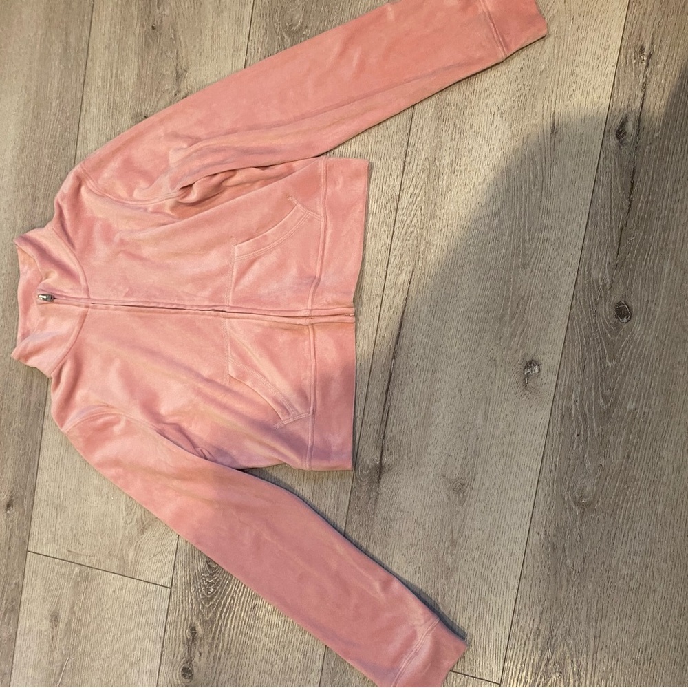 Pink Zip-Up Jacket velour